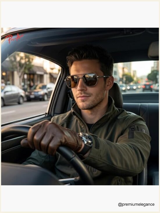 Polarized Aviator Sunglasses Square Metal Frame UV400 Driving Shades main image 6